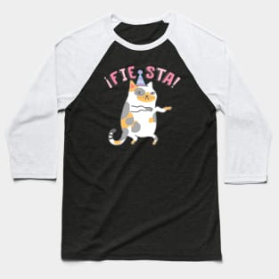 Celebration Cat - Fiesta Baseball T-Shirt